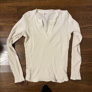 Women's Ivory Henley Top